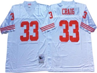 M&N San Francisco 49ers #33 Roger Craig White 1990 Throwback Jersey