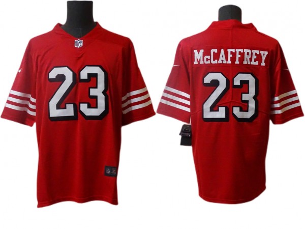 San Francisco 49ers #23 Christian McCaffrey Red Color Rush Limited Jersey