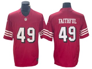 San Francisco 49ers #49 Faithful 49 Fan Red Alternate Vapor F.U.S.E. Limited Jersey