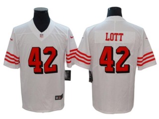 San Francisco 49ers #42 Ronnie Lott White Color Rush Jersey