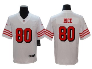San Francisco 49ers #80 Jerry Rice White Color Rush Jersey