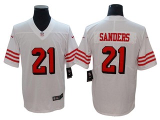 San Francisco 49ers #21 Deion Sanders White Color Rush Jersey