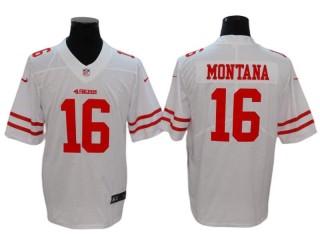 San Francisco 49ers #16 Joe Montana White Vapor Limited Jersey