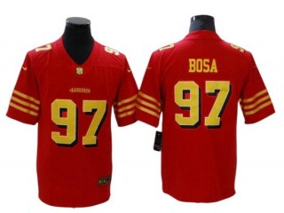 San Francisco 49ers #97 Nick Bosa Red/Gold Vapor Limited Jersey