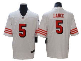 San Francisco 49ers #5 Trey Lance White Color Rush Limited Jersey