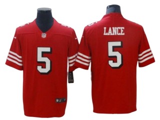 San Francisco 49ers #5 Trey Lance Red Color Rush Limited Jersey