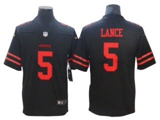 San Francisco 49ers #5 Trey Lance Black Vapor Limited Jersey