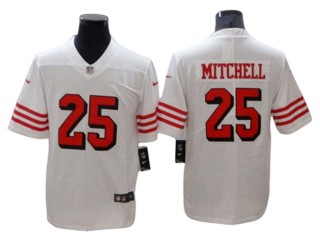 San Francisco 49ers #25 Elijah Mitchell White Color Rush Jersey