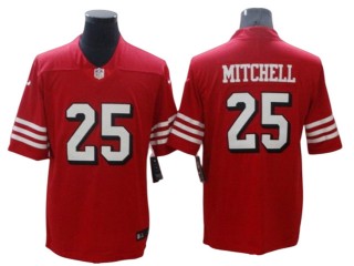 San Francisco 49ers #25 Elijah Mitchell Red Color Rush Jersey