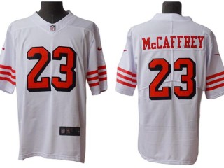 San Francisco 49ers #23 Christian McCaffrey White Color Rush Limited Jersey