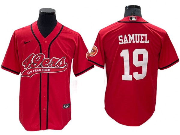 San Francisco 49ers #19 Deebo Samuel Baseball Jersey - Red/Black/White/Gold/Olive