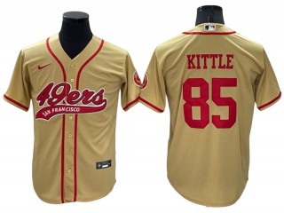 San Francisco 49ers #85 George Kittle Baseball Jersey - Red/Gold/Black/White/Olive 