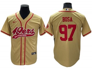 San Francisco 49ers #97 Nick Bosa Baseball Jersey - Red/Gold/Black/White/Olive