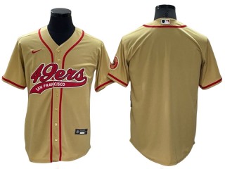 San Francisco 49ers Blank Baseball Style Jersey - Red/Gold/Black