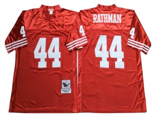 M&N San Francisco 49ers #44 Tom Rathman Red 1990 Throwback Jersey