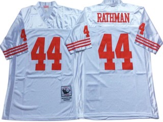 M&N San Francisco 49ers #44 Tom Rathman White 1990 Throwback Jersey