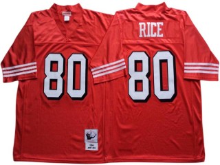 M&N San Francisco 49ers #80 Jerry Rice Red 1994 Throwback Jersey