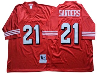 M&N San Francisco 49ers #21 Deion Sanders Red 1994 Throwback Jersey