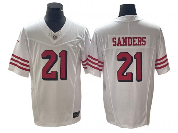 San Francisco 49ers #21 Deion Sanders White Alternate Vapor F.U.S.E. Limited Jersey