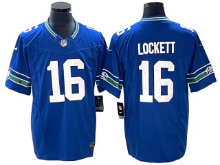 Seattle Seahawks #16 Tyler Lockett Royal Throwback Vapor F.U.S.E. Limited Jersey