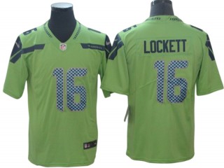 Seattle Seahawks #16 Tyler Lockett Neon Green Color Rush Jersey