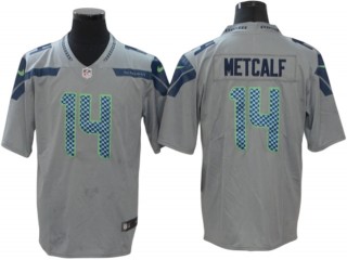 Seattle Seahawks #14 DK Metcalf Gray Alternate Vapor Limited Jersey