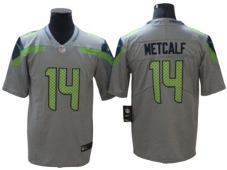 Seattle Seahawks #14 DK Metcalf Gray Inverted Limited Jersey