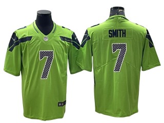 Seattle Seahawks #7 Geno Smith Green Color Rush Limited Jersey