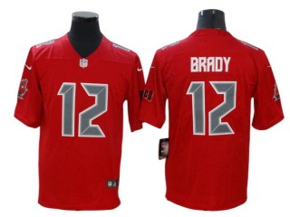 Tampa Bay Buccaneers #12 Tom Brady Red Color Rush Limited Jersey 