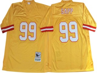 M&N Tampa Bay Buccaneers #99 Warren Sapp Yellow Legacy Jersey