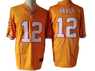 Tampa Bay Buccaneers #12 Tom Brady Orange Throwback Vapor F.U.S.E. Limited Jersey