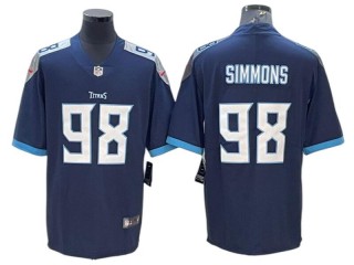 Tennessee Titans #98 Jeffery Simmons Navy Vapor Limited Jersey