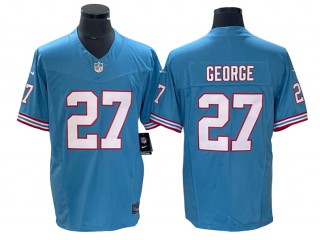 Tennessee Titans #27 Eddie George Light Blue Throwback Vapor F.U.S.E. Limited Jersey