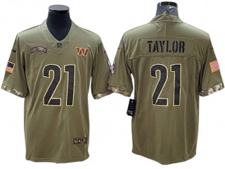 Washington Commanders #21 Sean Taylor Olive 2022 Salute To Service Vapor Limited Jersey