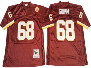 M&N Washington Redskins #68 Russ Grimm Burgundy Legacy Jersey