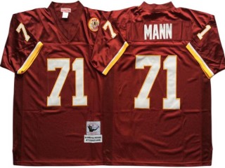 M&N Washington Redskins #71 Charles Mann Burgundy Legacy Jersey