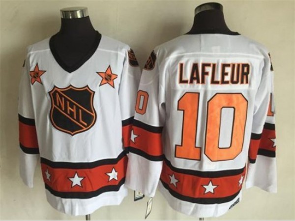 NHL 1973 All Star Game #10 Guy Lafleur Vintage CCM Jersey - White