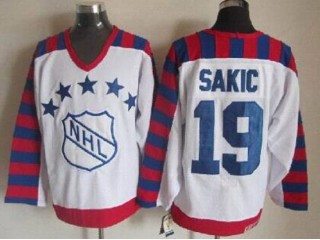 NHL 1992 All Star Game #19 Joe Sakic Vintage CCM Jersey - White