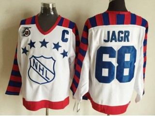 NHL 1992 All Star Game #68 Jaromir Jagr Vintage CCM Jersey - White