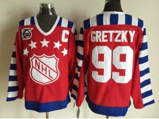 NHL 1992 All Star Game #99 Wayne Gretzky Vintage CCM Jersey - Red