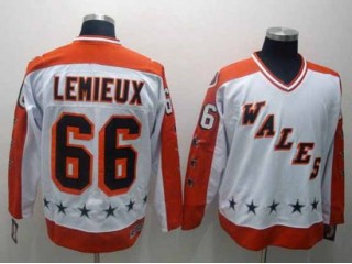 NHL 1986 All Star Game Campbell #66 Mario Lemieux Vintage CCM Jersey - White