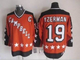 NHL 1984 All Star Game Campbell #19 Steve Yzerman Vintage CCM Jersey - Orange