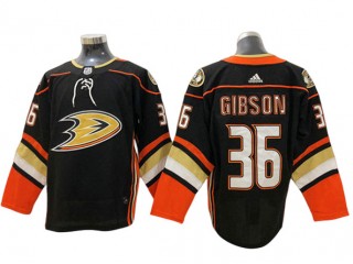 Anaheim Ducks #36 John Gibson Black Home Jersey