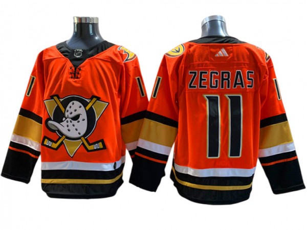 Anaheim Ducks #11 Trevor Zegras Orange Jersey