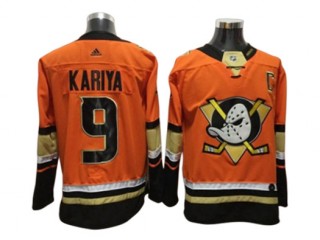 Anaheim Ducks #9 Paul Kariya Orange Alternate Hockey Jersey