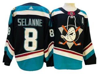 Anaheim Ducks #8 Teemu Selanne Black Alternate Jersey
