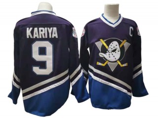 Anaheim Ducks #9 Paul Kariya Purple Reverse Retro Jersey