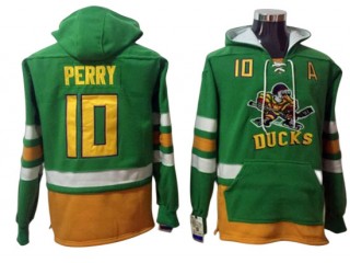 Anaheim Ducks #10 Corey Perry Green Pullover Hoodie