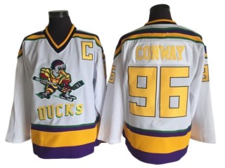 The Mighty Ducks #96 Charlie Conway White Hockey Movie Jersey