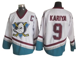 Anaheim Mighty Ducks #9 Paul Kariya White 2003 Vintage CCM Jersey
